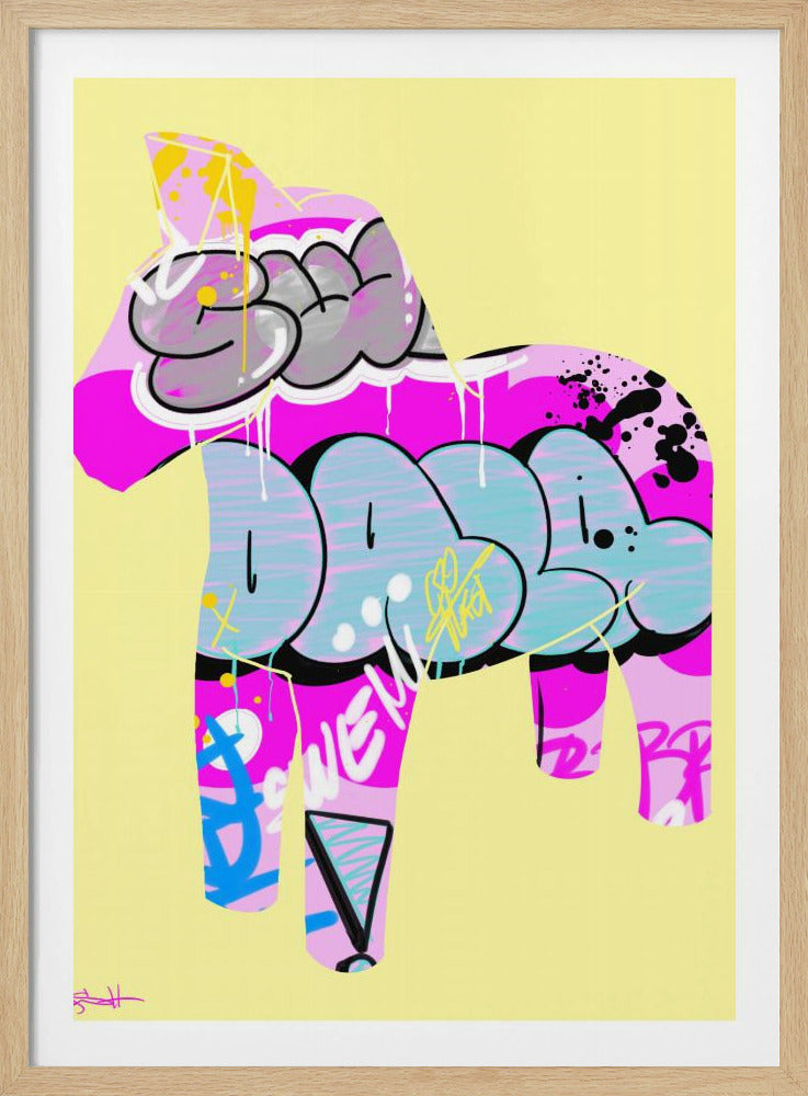 Graffiti Style Dala Horse | Poster