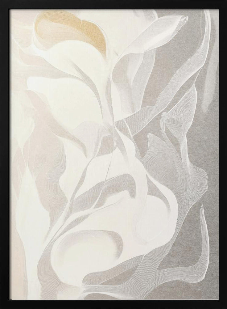 Swirling White and Gray Lines | Poster