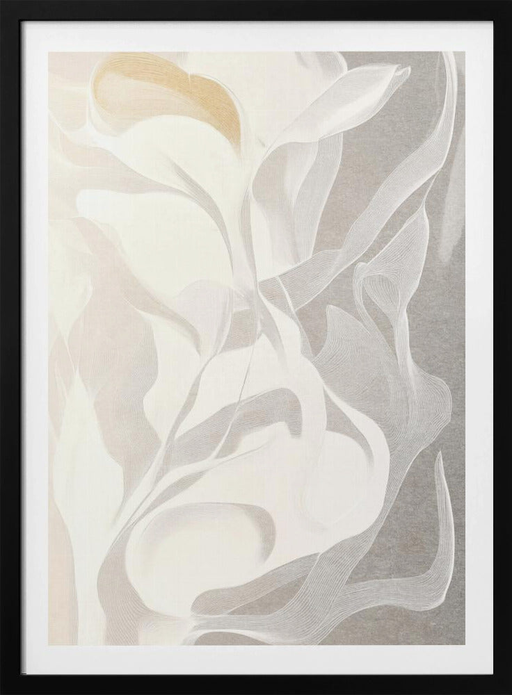 Swirling White and Gray Lines | Poster