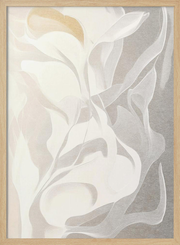 Swirling White and Gray Lines | Poster