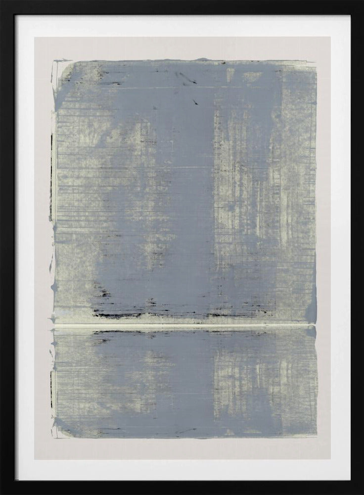 Minimalist Grey Abstract with Horizontal Line | Poster