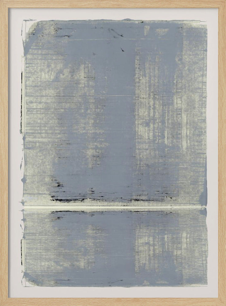 Minimalist Grey Abstract with Horizontal Line | Poster