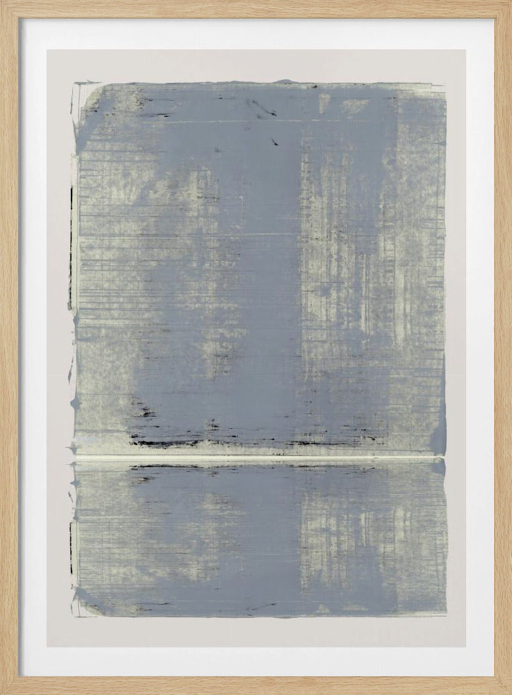 Minimalist Grey Abstract with Horizontal Line | Poster