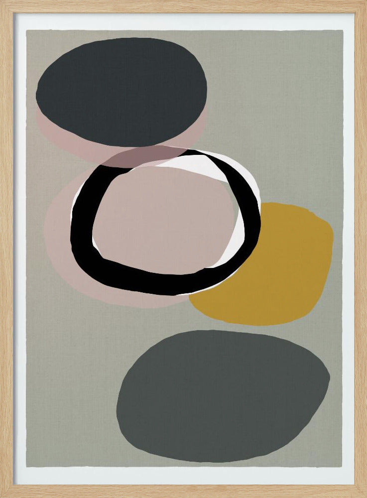 Abstract Circles in Muted Tones | Poster