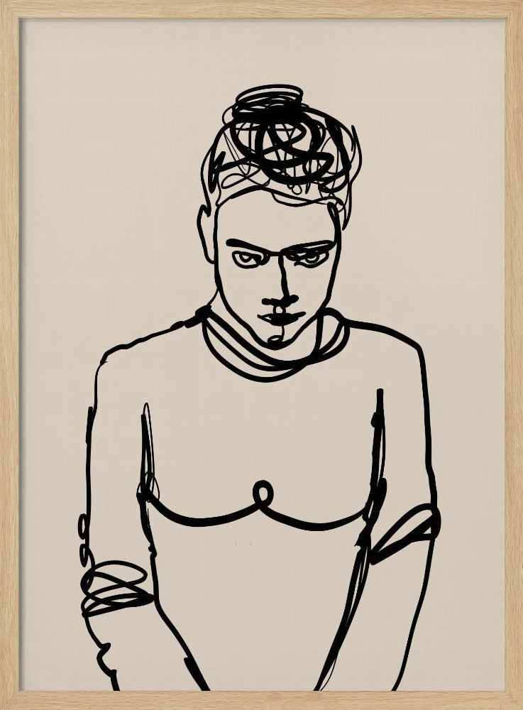 Line drawing lady | Poster