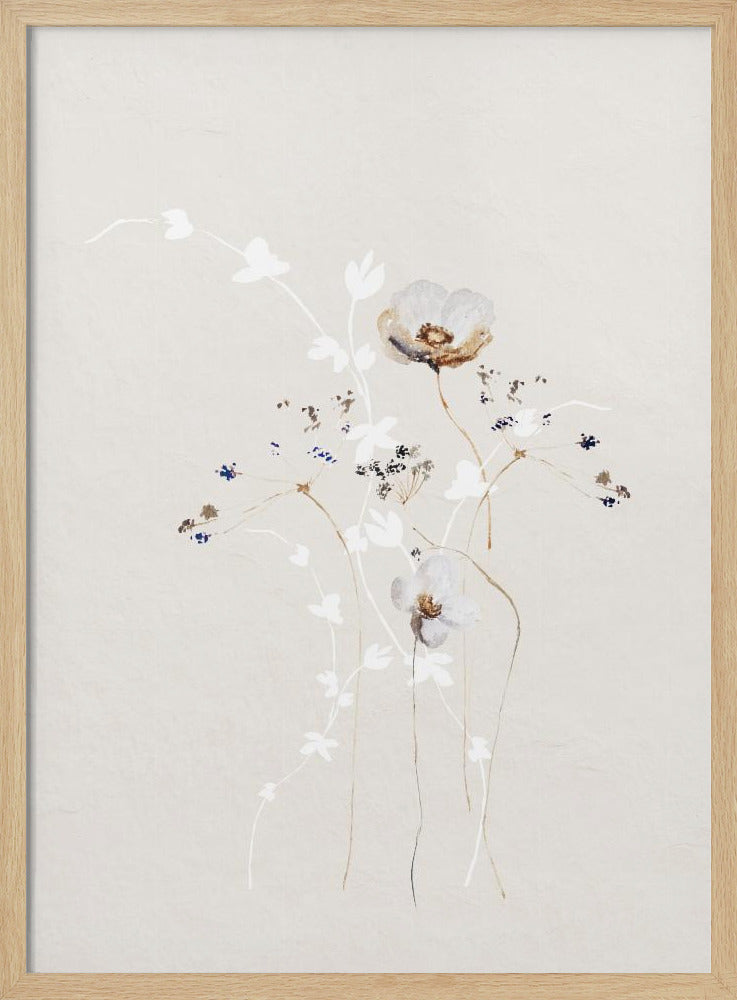 Ethereal Flowers With Subtle Hues | Poster