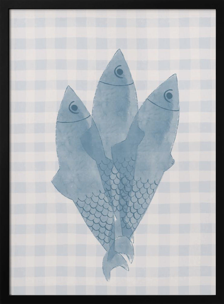 Three Blue Fish | Poster