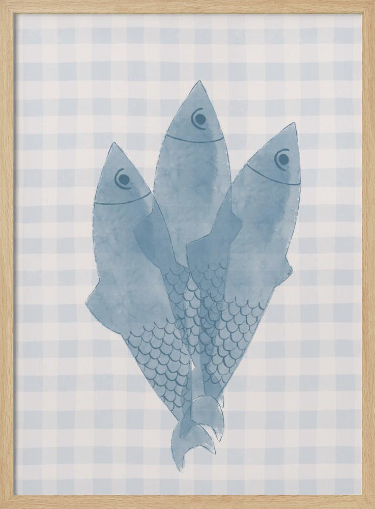 Three Blue Fish | Poster