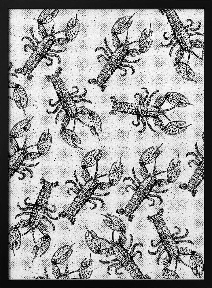 Lobsters Ink Print Pattern | Poster