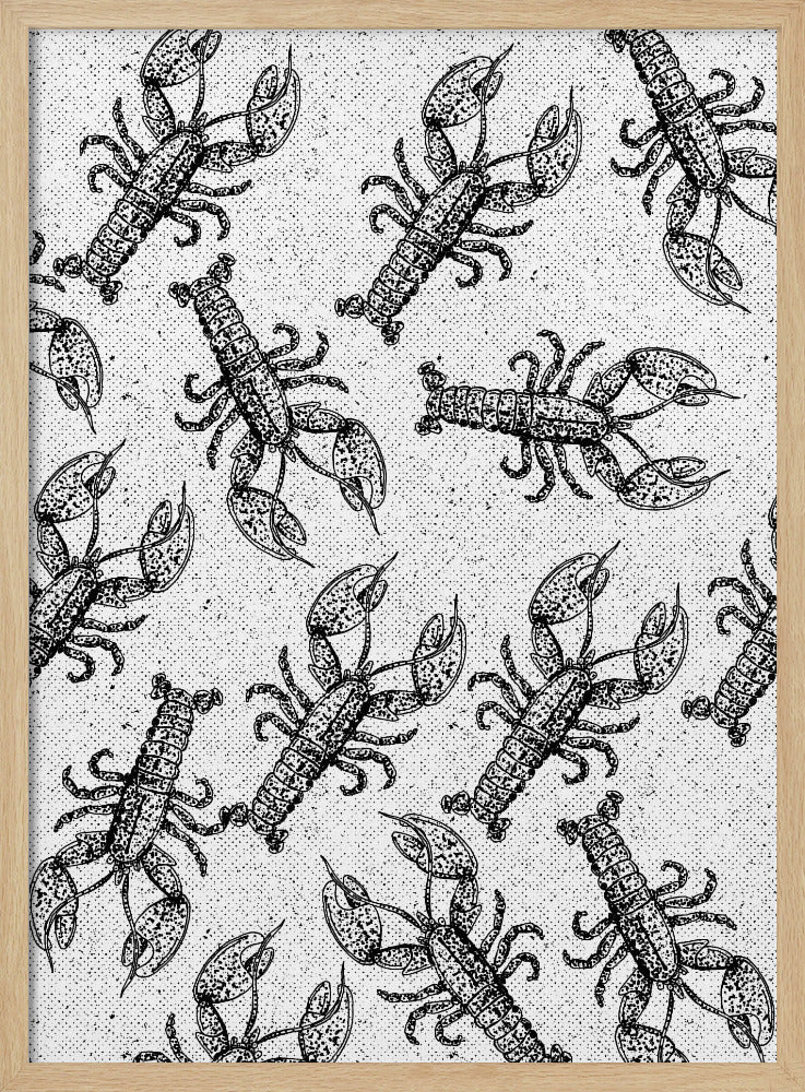 Lobsters Ink Print Pattern | Poster