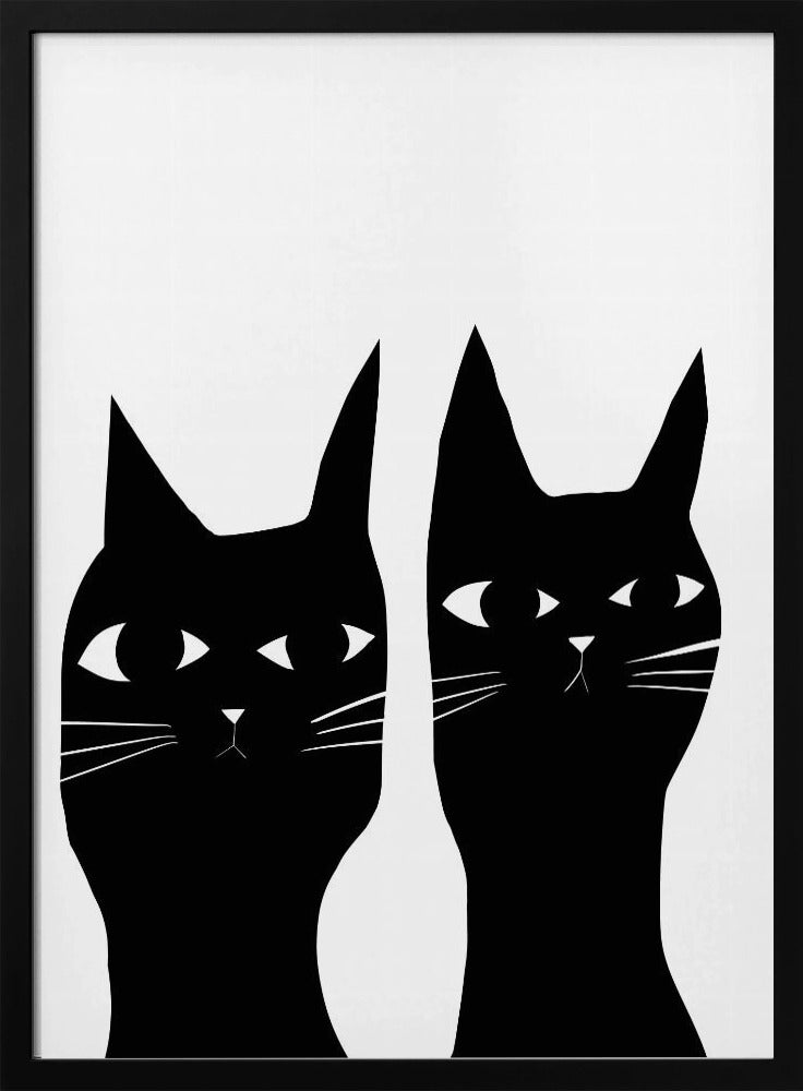 Two black cats | Poster