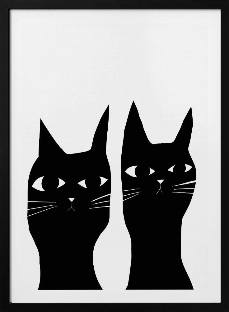 Two black cats | Poster