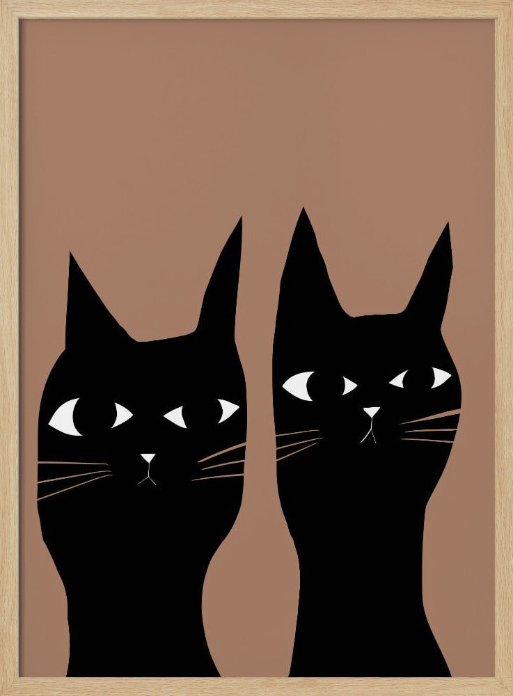 Two black cats | Poster