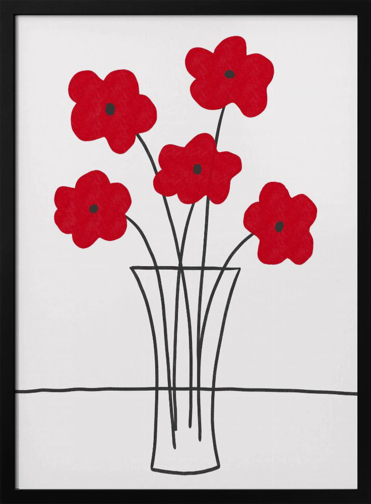 Poppies in Vase | Poster