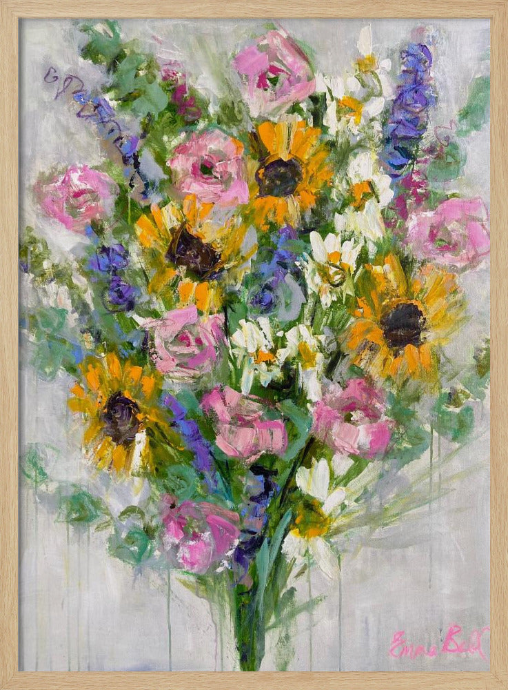 Vibrant Sunflowers Bouquet | Poster