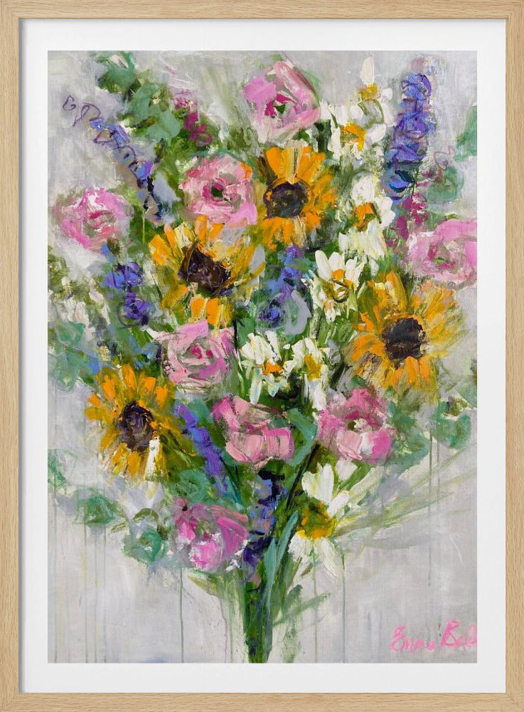 Vibrant Sunflowers Bouquet | Poster