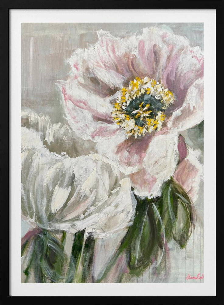 Delicate White and Pink Flowers | Poster