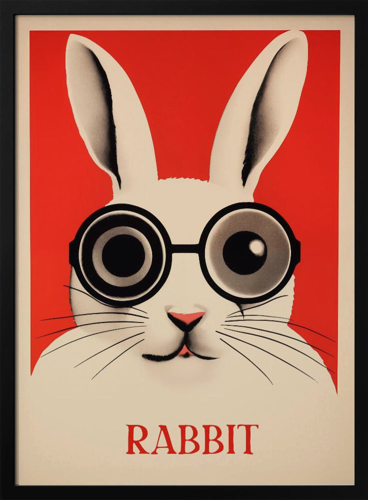 Rabbit With Oversized Glasses | Poster