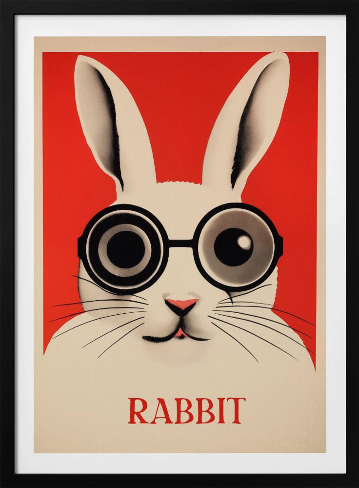 Rabbit With Oversized Glasses | Poster