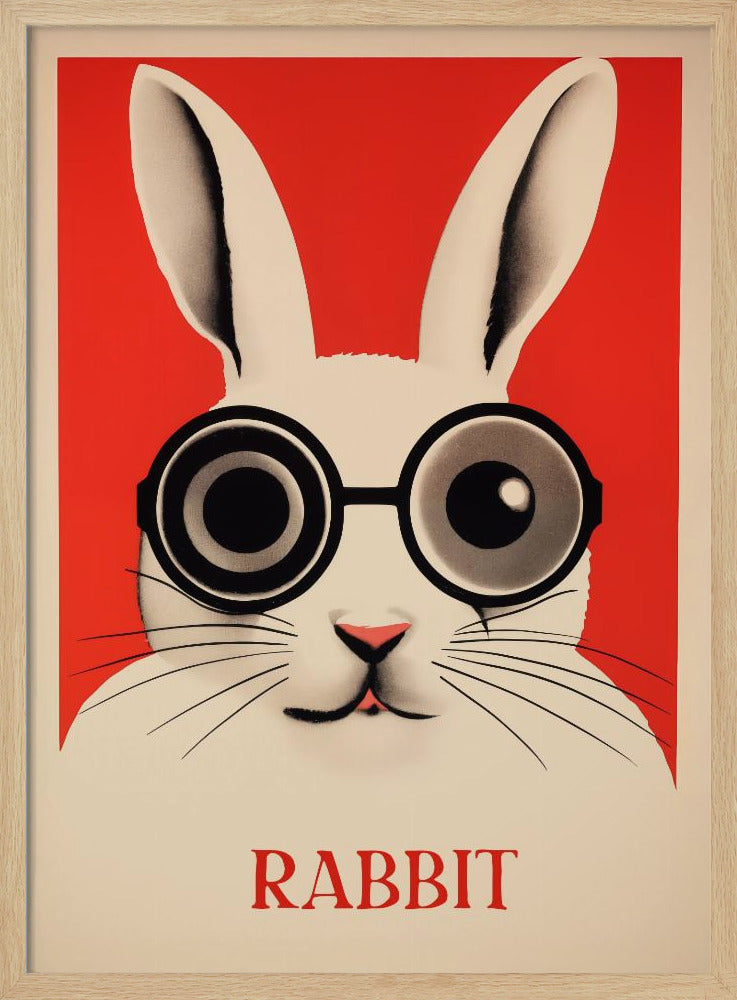 Rabbit With Oversized Glasses | Poster