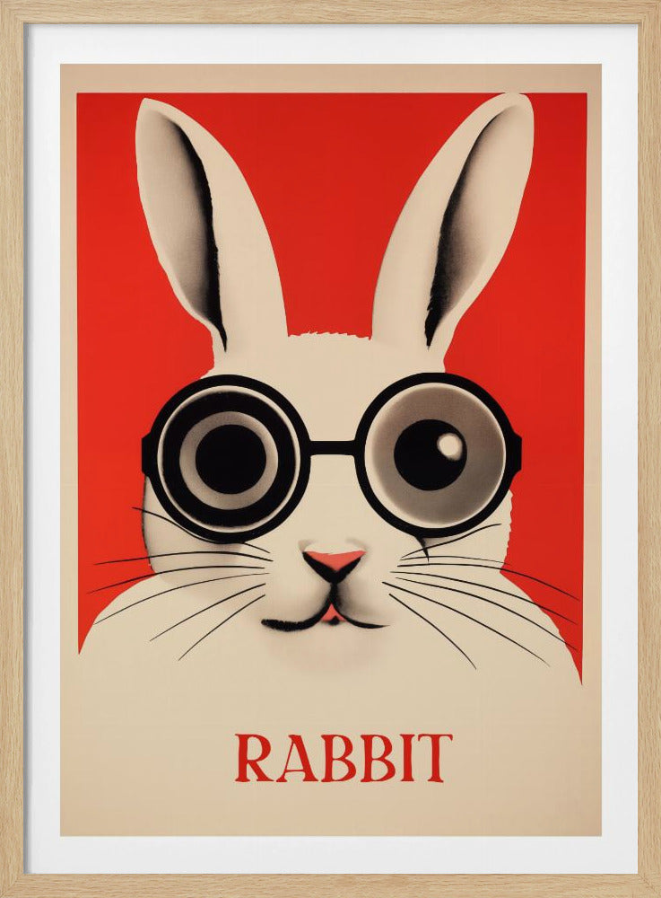 Rabbit With Oversized Glasses | Poster