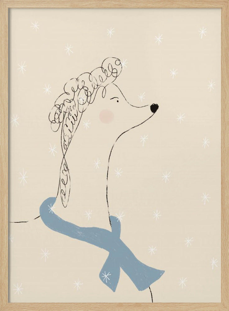 Poodle in the Snow | Poster