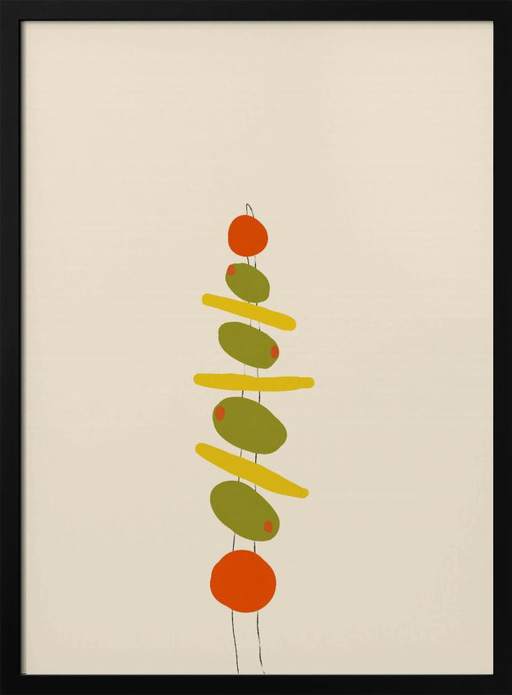 A Skewer with Olives and Tomatoes | Poster