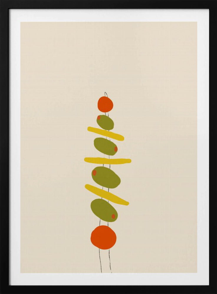 A Skewer with Olives and Tomatoes | Poster