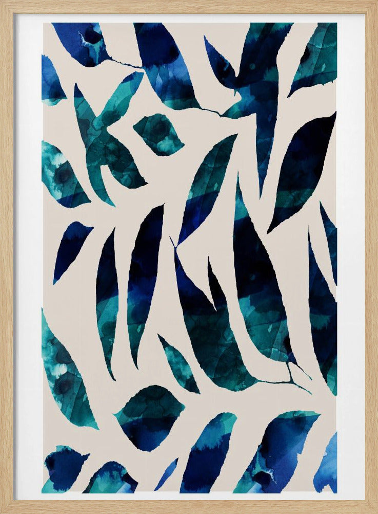 Indigo Leaf Fall | Poster