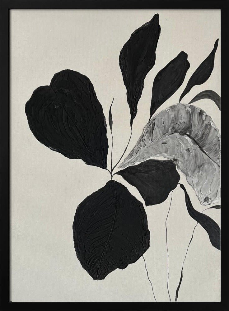 Monochrome Leaves | Poster