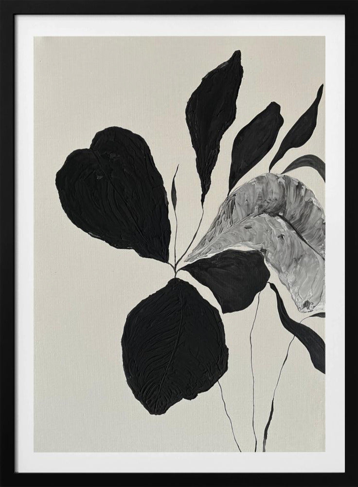Monochrome Leaves | Poster