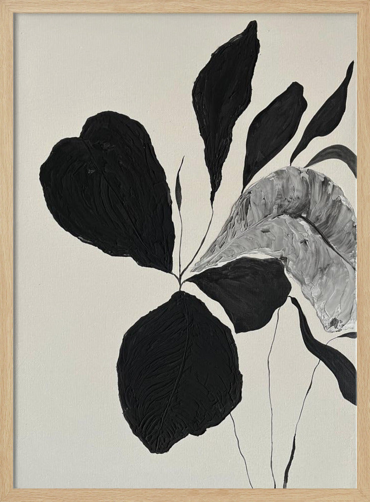 Monochrome Leaves | Poster
