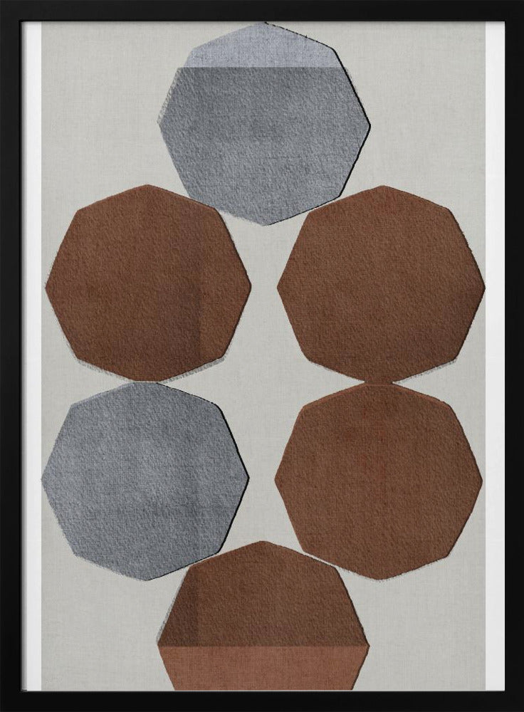 Faceted Earth Shapes | Poster