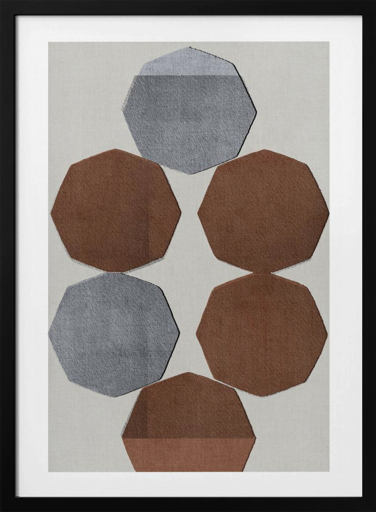 Faceted Earth Shapes | Poster