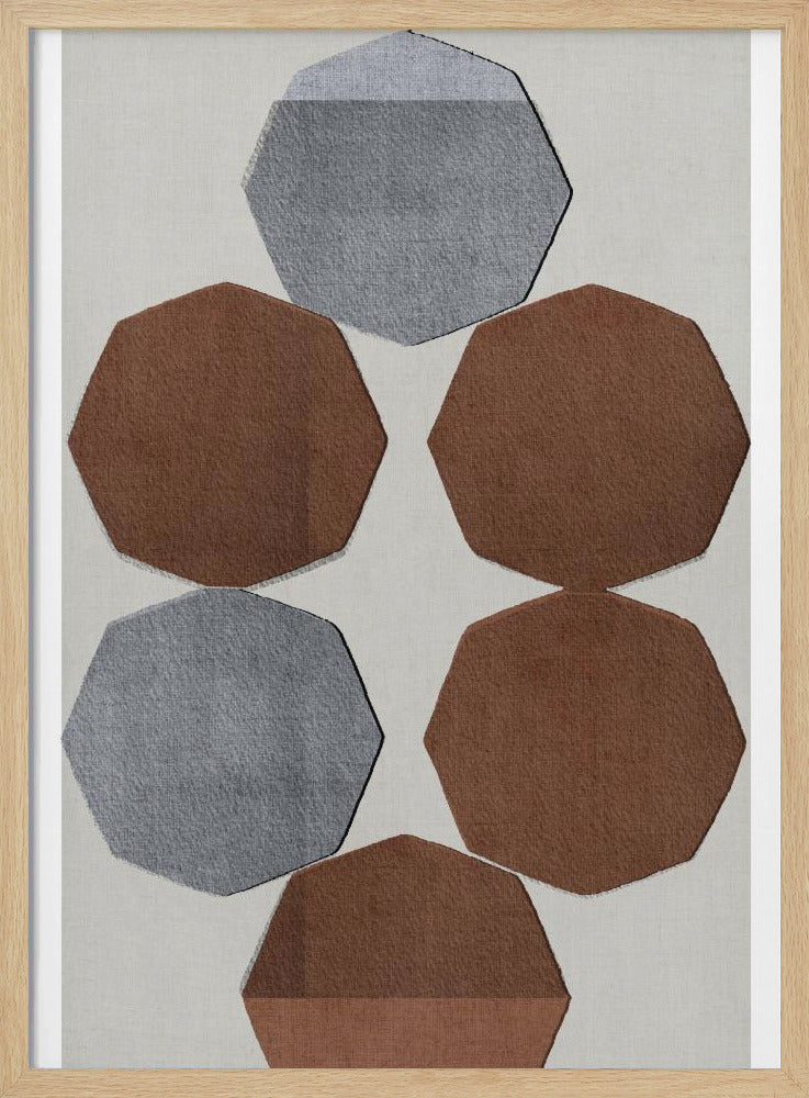 Faceted Earth Shapes | Poster