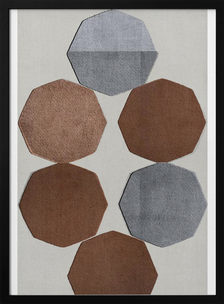 Faceted Earth Shapes | Poster