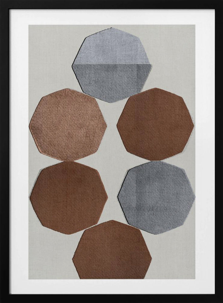 Faceted Earth Shapes | Poster