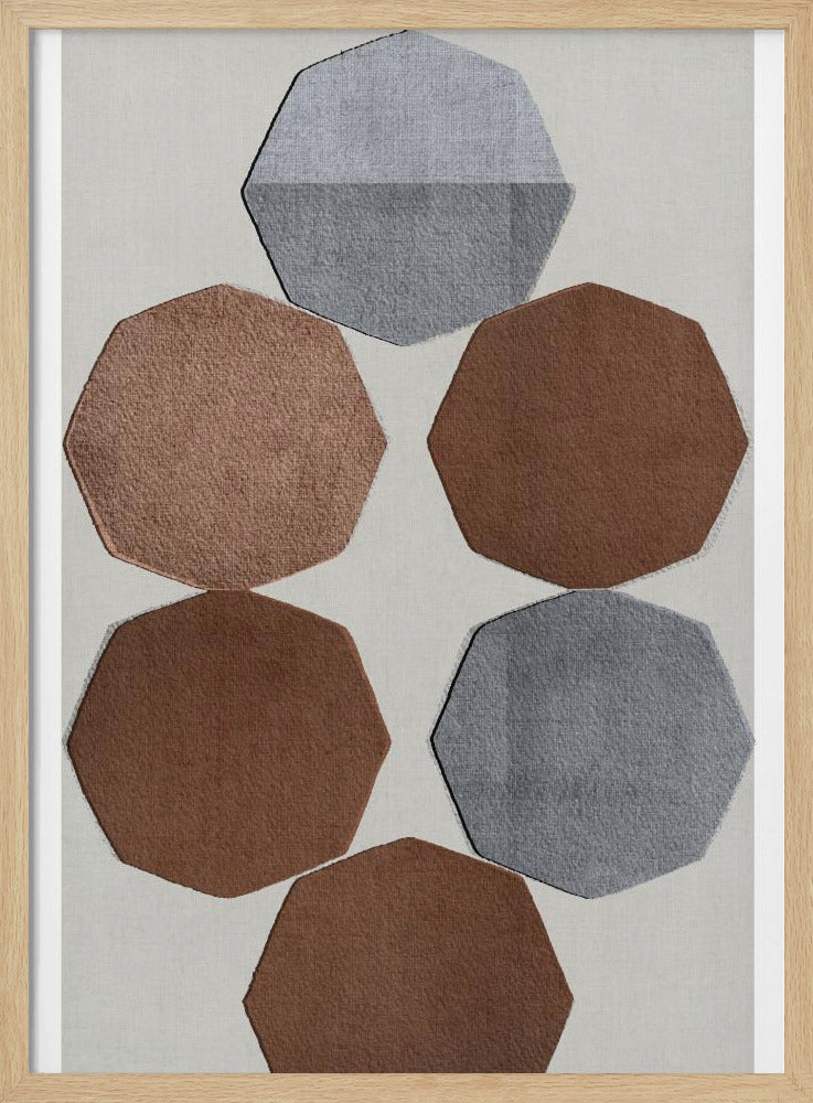Faceted Earth Shapes | Poster