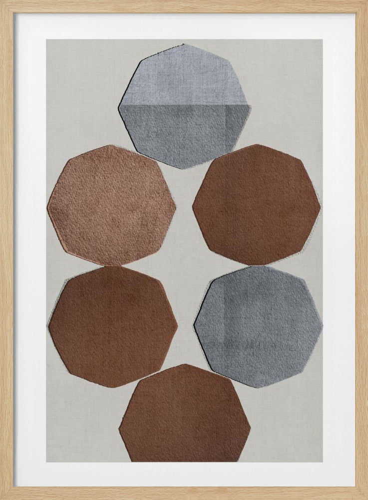 Faceted Earth Shapes | Poster