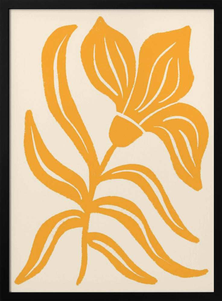 Abstract Yellow Stylized Tulip | Poster