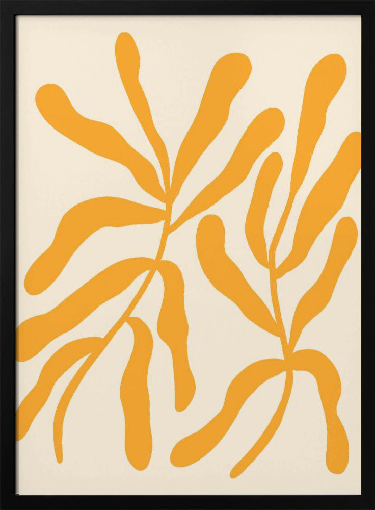 Yellow Leaf Silhouettes | Poster