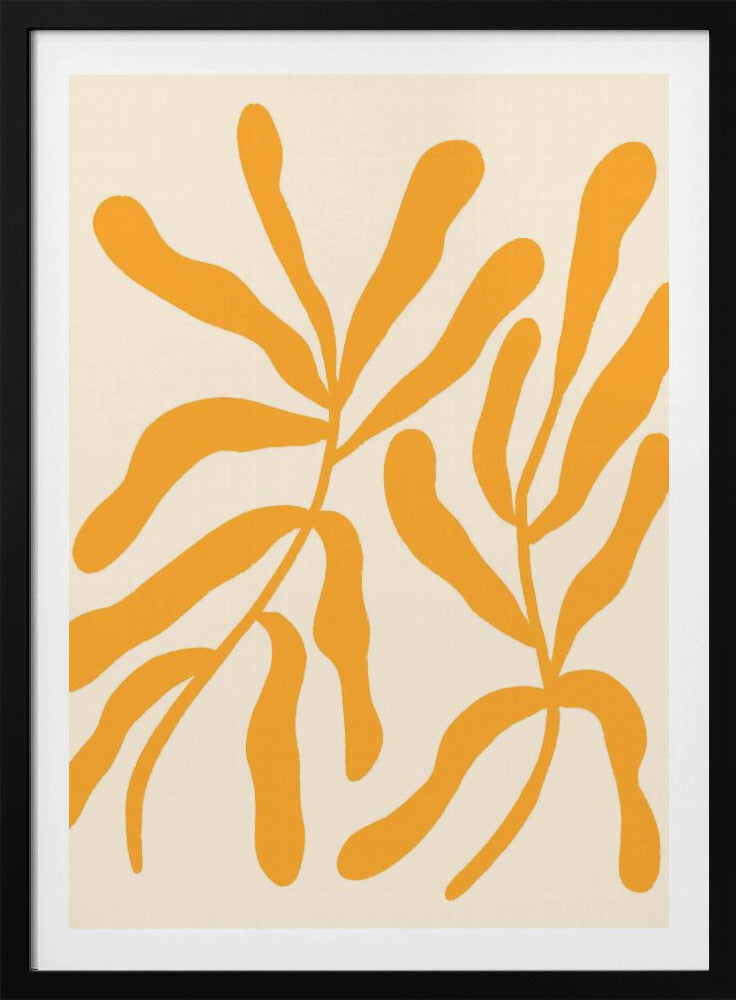 Yellow Leaf Silhouettes | Poster
