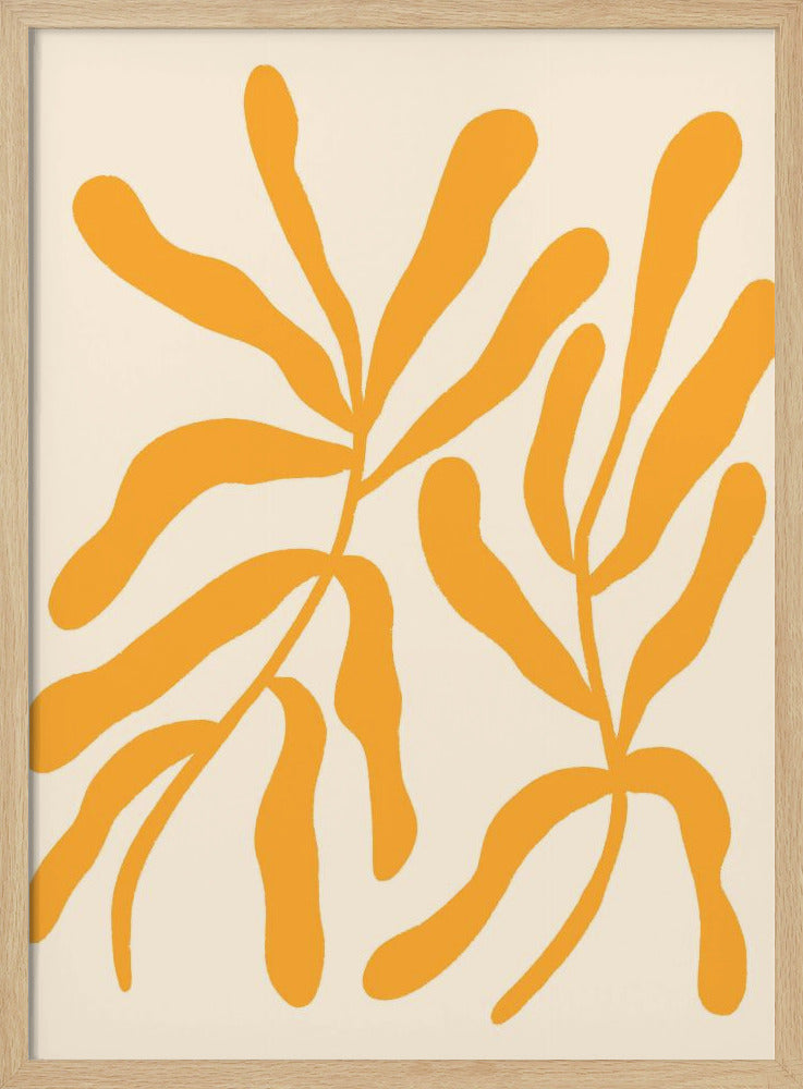 Yellow Leaf Silhouettes | Poster