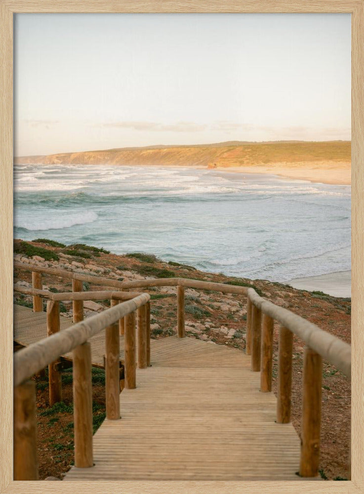 Serene Coastal Landscape At Sunset | Poster