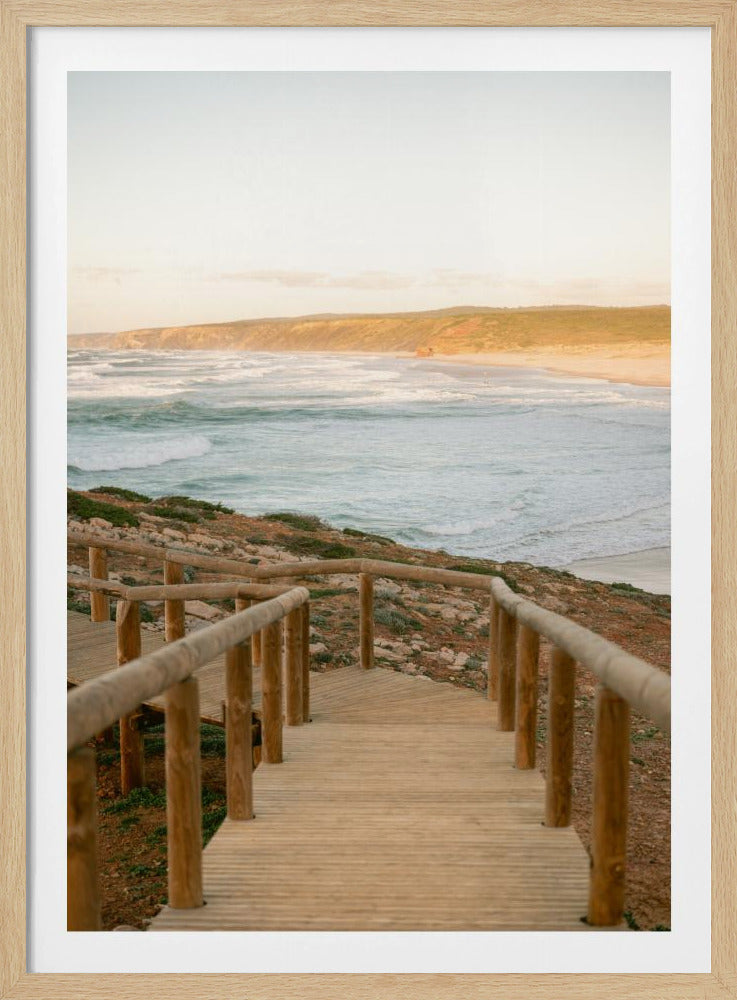 Serene Coastal Landscape At Sunset | Poster