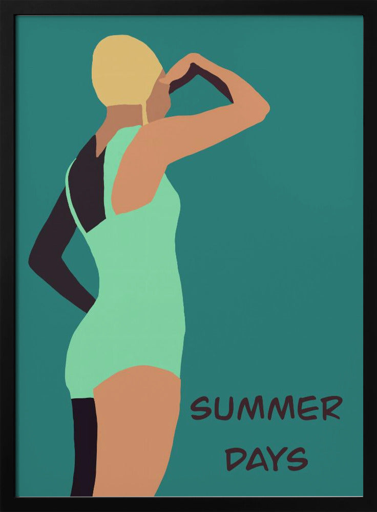 Vintage swimmer poster | Poster