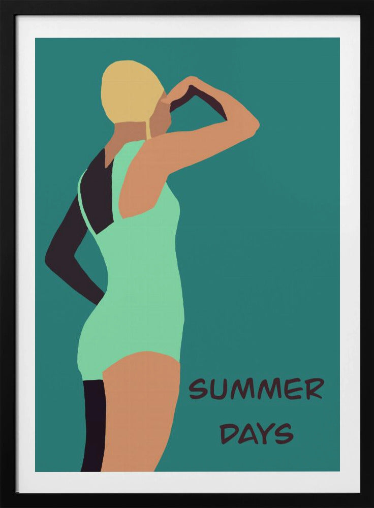 Vintage swimmer poster | Poster
