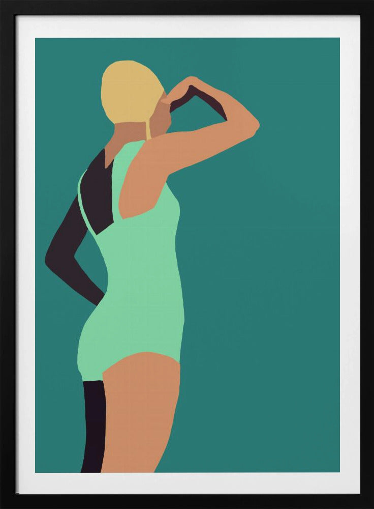 Vintage swimmer poster | Poster