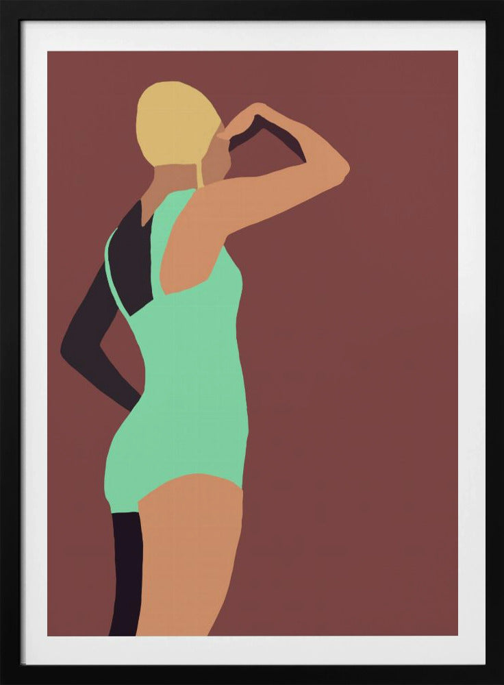 Vintage swimmer poster | Poster