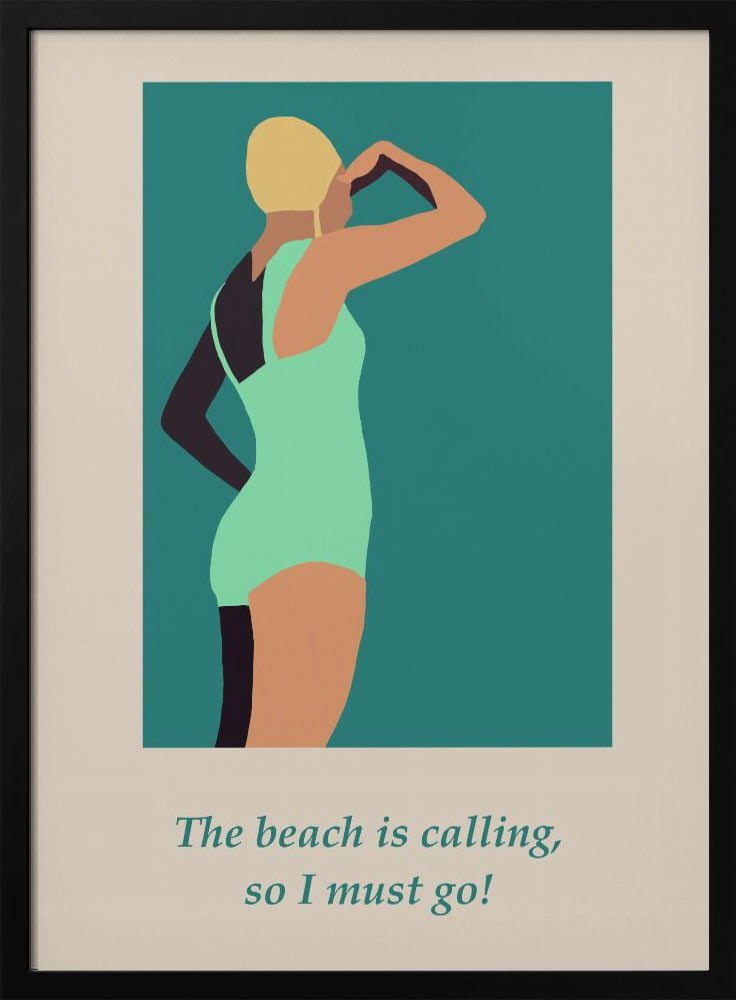 Vintage swimmer poster | Poster